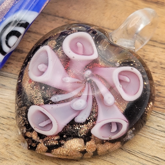 Murano Glass Handblown Pendant Lot of 2 - Picture 2 of 7